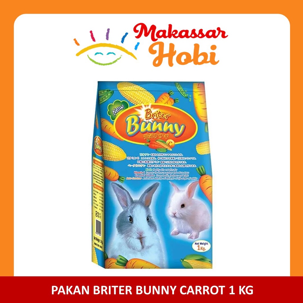 Jual Briter Bunny Carrot 1kg 1 kg Pakan Pelet Makanan Kelinci Rabbit ...