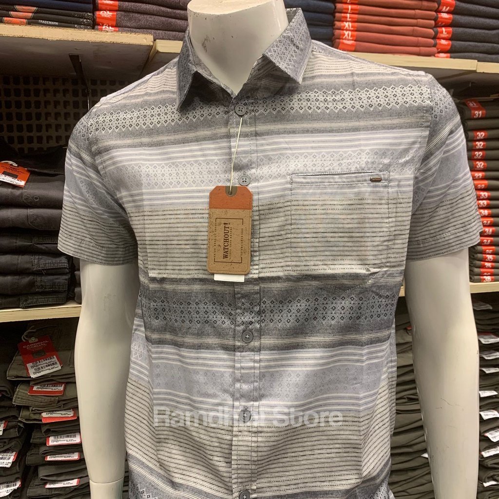 Watchout Jeans Check Mode Kemeja Pria