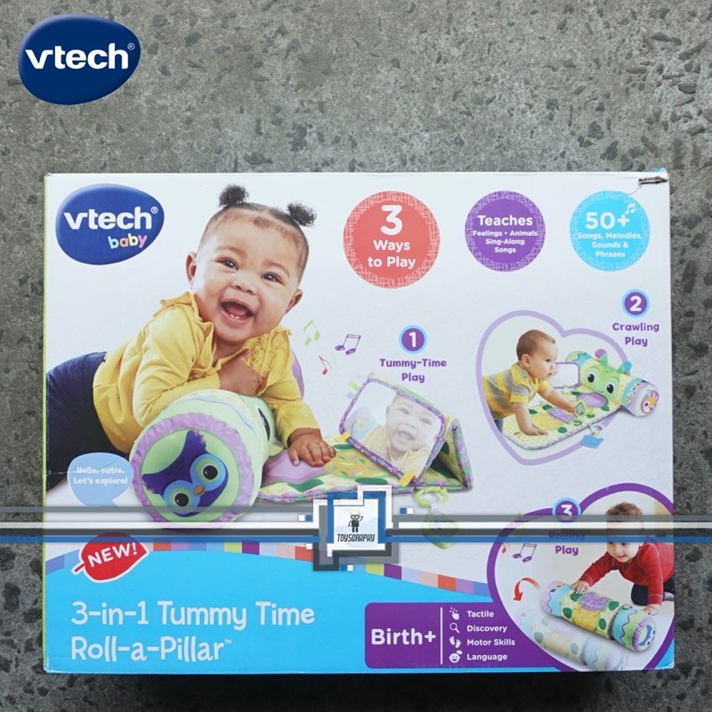 Jual VTech Baby 3in1 Tummy Time Roll a Pillar Playmat Karpet Bayi ...