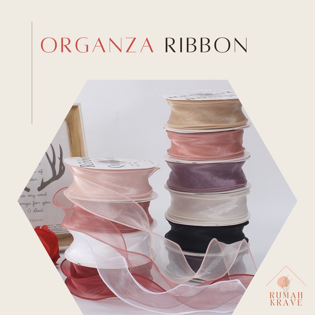 Jual RUMAH KRAVE - Pita Organza Organdi Ribbon 4 cm | Shopee Indonesia