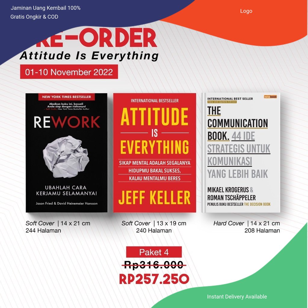 Jual Buku Paket Bundling : Attitude Is Everything, The Communication ...