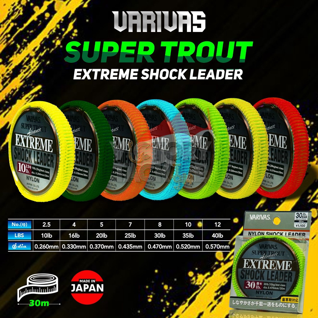 Jual Senar Pancing Benang Leader VARIVAS SUPER TROUT ADVANCE SHOCK ...
