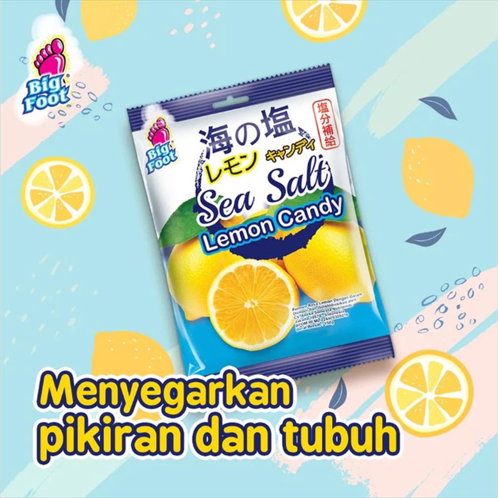 Jual Big Foot Permen Sea Salt Lemon Candy 150 Gr Rasa Lemon Dengan ...