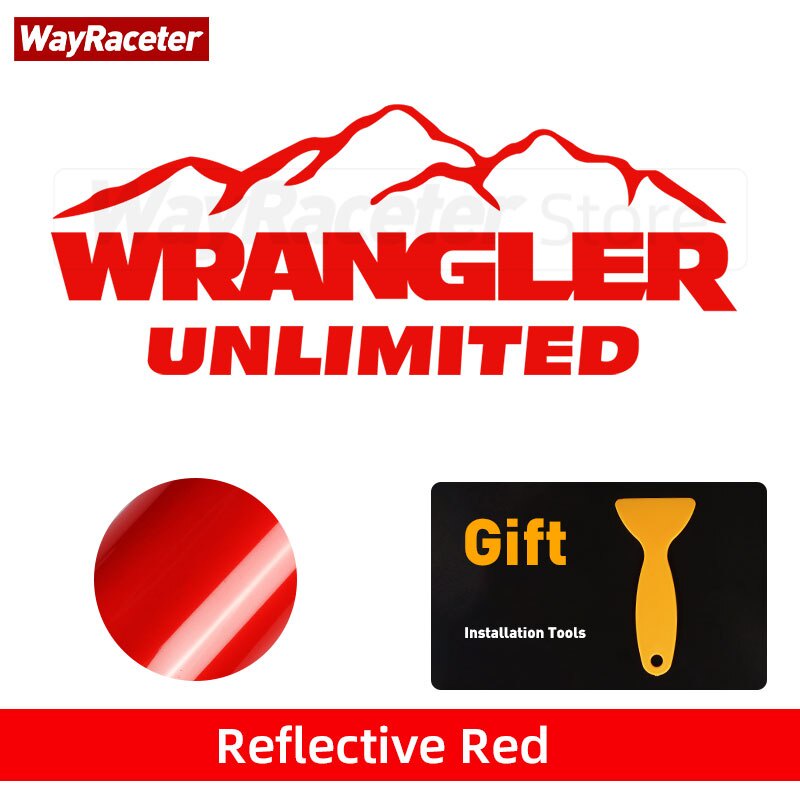 For Jeep Wrangler JK JL TJ YJ 2PCS Car Door Stickers Graphics Tire Tread Imprint Vinyl Film Decals Auto Body Tuning Accessories