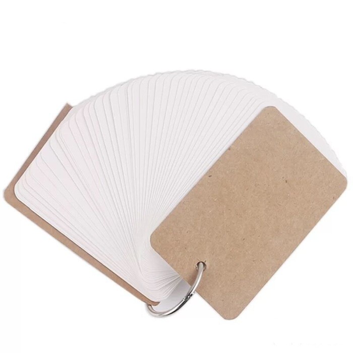 Jual Flash Card / Kartu Flash Kertas Polos Dengan Ring (7*4cm) (50 ...