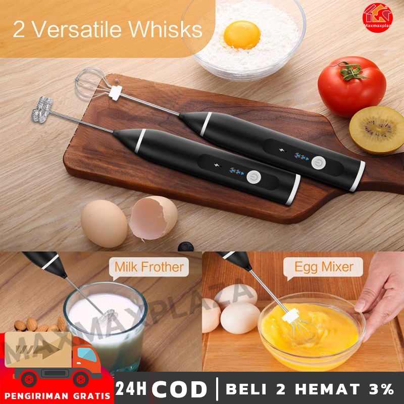 Jual Hand Mixer Mini Elektrik Portable Alat Pengocok Telur Kopi / Hand