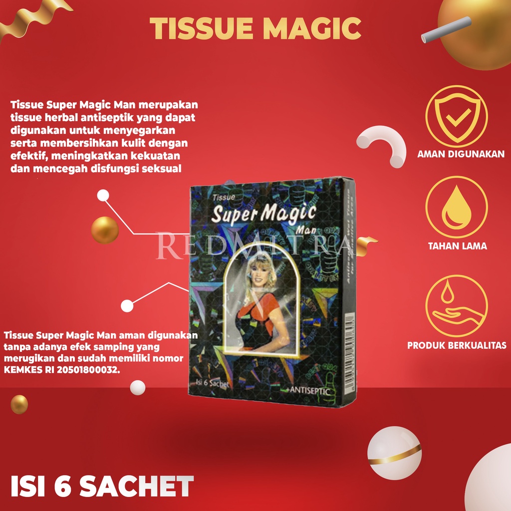 Jual TISSUE SUPER MAGIC POWER HITAM Tisu Delay Tahan Lama | Shopee ...