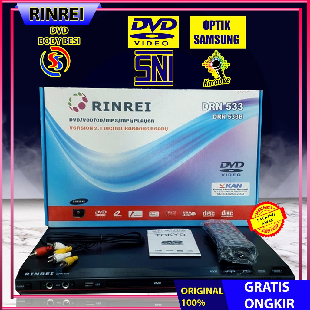 Jual DVD Besi Rinrei Besi DRN533B Karaoke USB Player Original Shopee