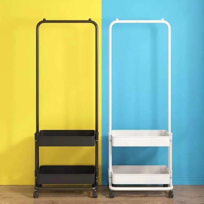 Jual SHENAR TROLI GANTUNGAN BAJU BESI RAK TROLLEY RAK DORONG RAK DAPUR ...