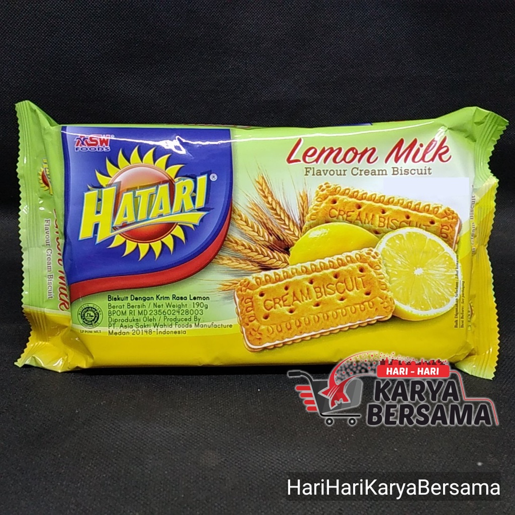 Jual Biskuit Asw Hatari Lemon Milk Flavour Cream 190gr Shopee Indonesia