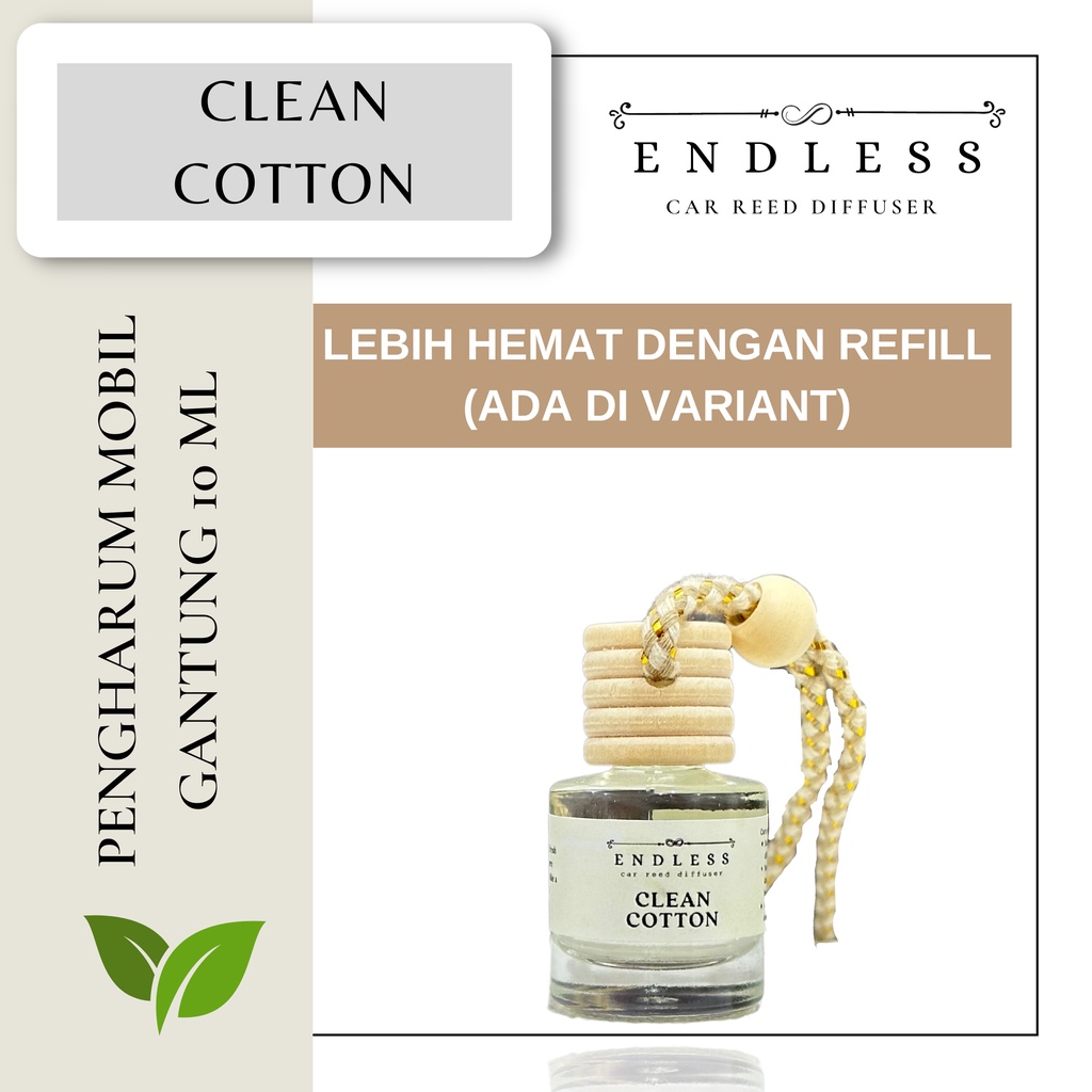 Jual PENGHARUM MOBIL MODEL GANTUNG - ENDLESS CLEAN COTTON 10ML | Shopee ...
