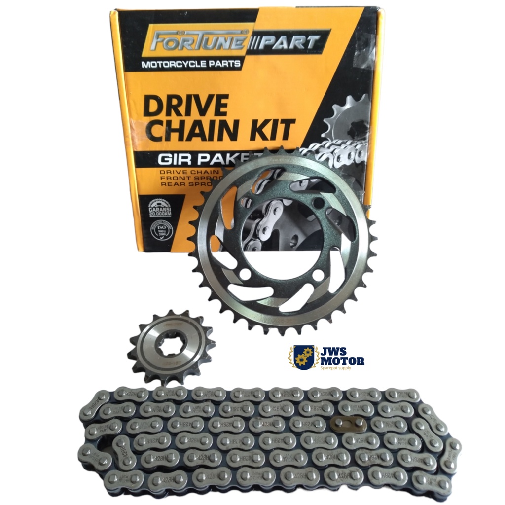 Jual FORTUNE GEAR SET JUPITER Z 15T 36T 428H 104L PAKET GEARSET DEPAN
