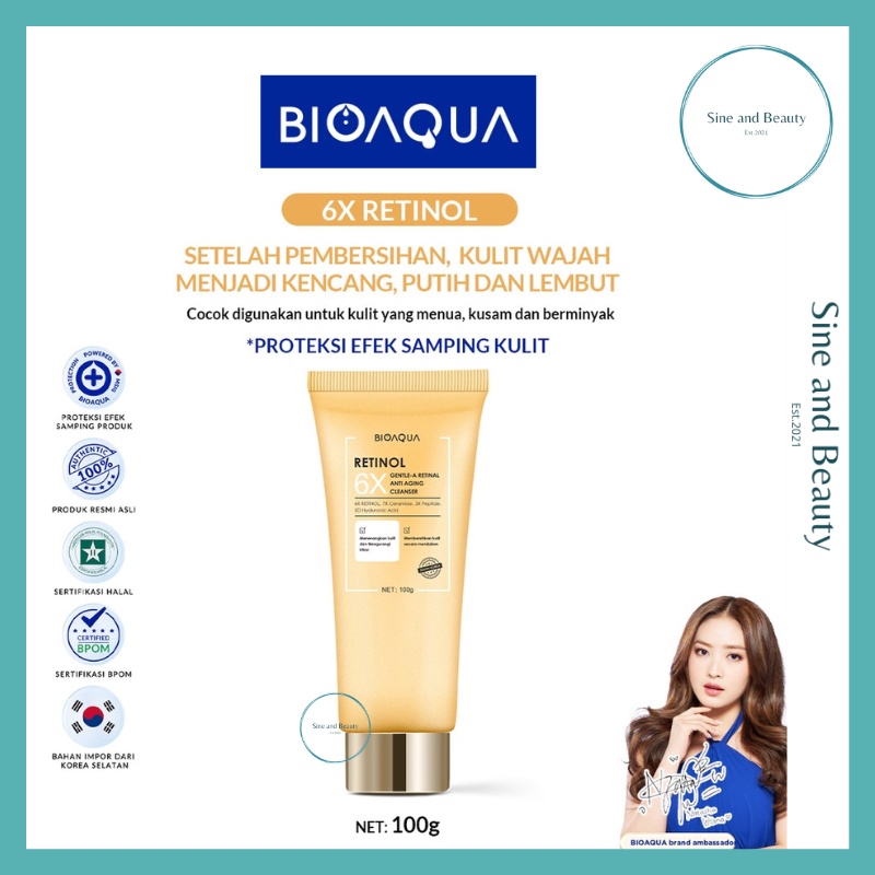 Jual BIOAQUA 6X GentleA Retinol Amino Facial Wash Anti Aging Low pH