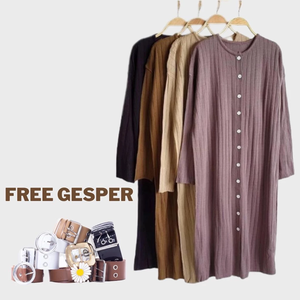 Tunik Elenara Muslim Wanita tampilan depan