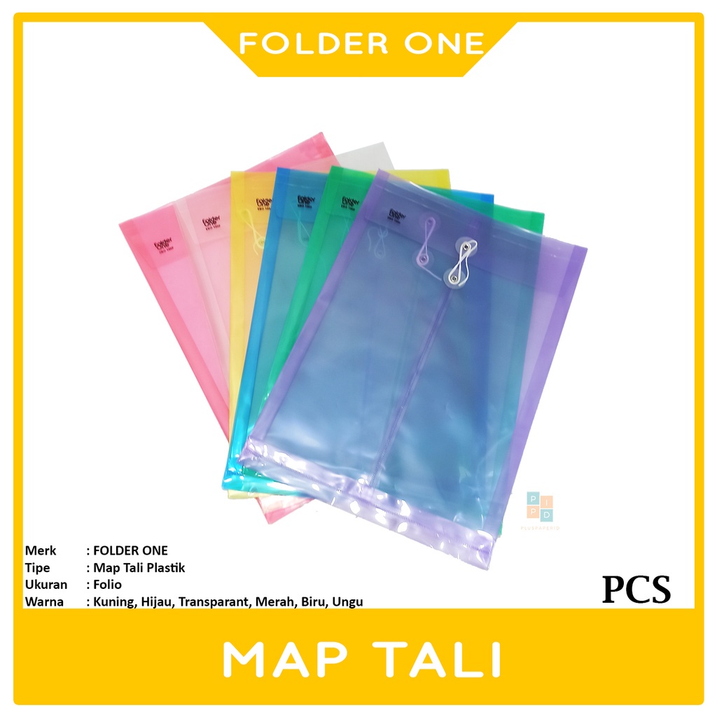 Jual Folder One Map Plastik Tali Ukuran Folio Pcs Shopee Indonesia