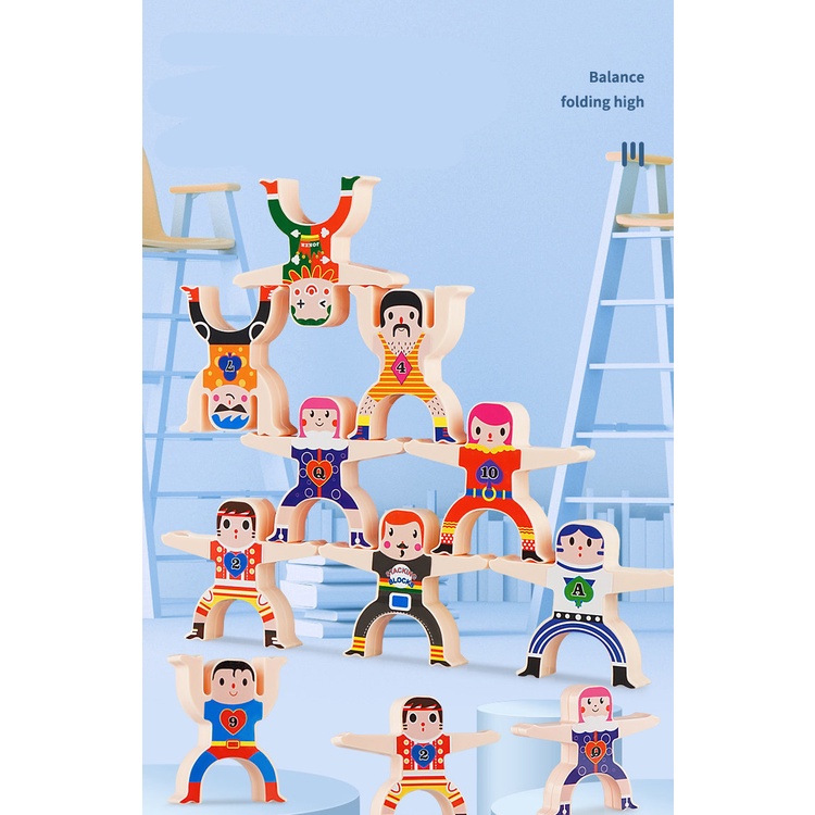 Jual Mainan Anak Stacking Blocks isi 16 PCS Balancing Toys SH 223