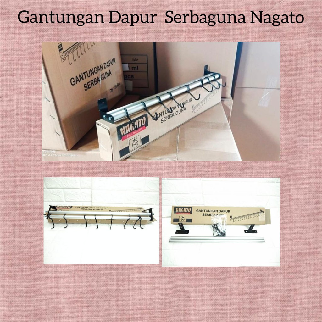 Jual Ro Gantungan Panci Dapur Gantungan Serbaguna Nagato Kapstok