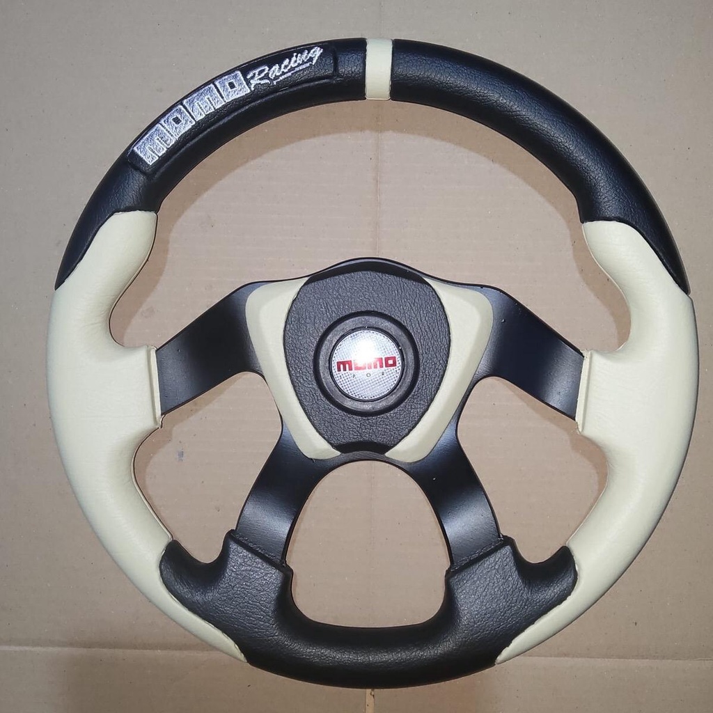 Jual Setir mobil racing ring 4 tutup ukir warna cream | Shopee Indonesia
