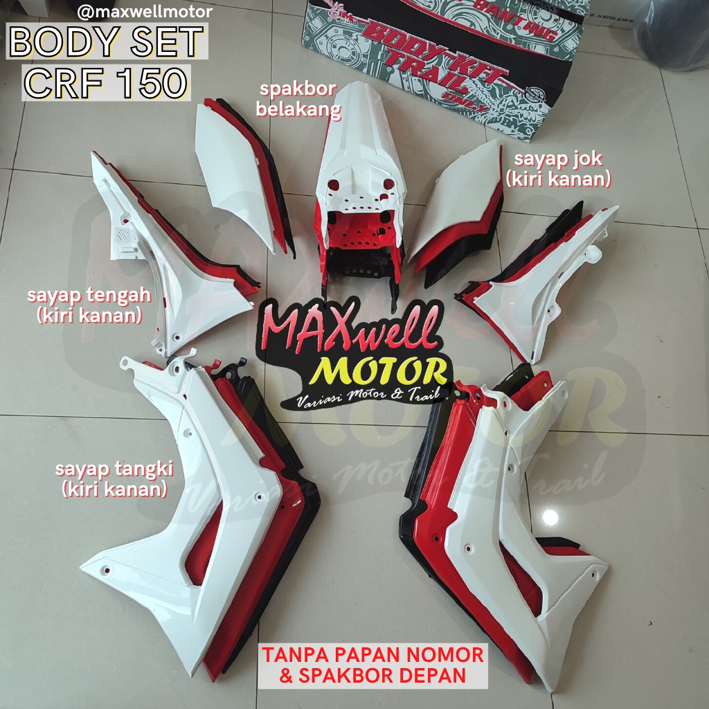 Jual BODY SET CRF 150/BODY SET CRF SUPERMOTO/BODY SET CRF/BODY KIT
