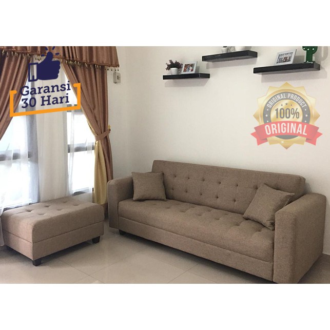 Jual Futon Sofa Bed (with Stool Storage) Shopee Indonesia