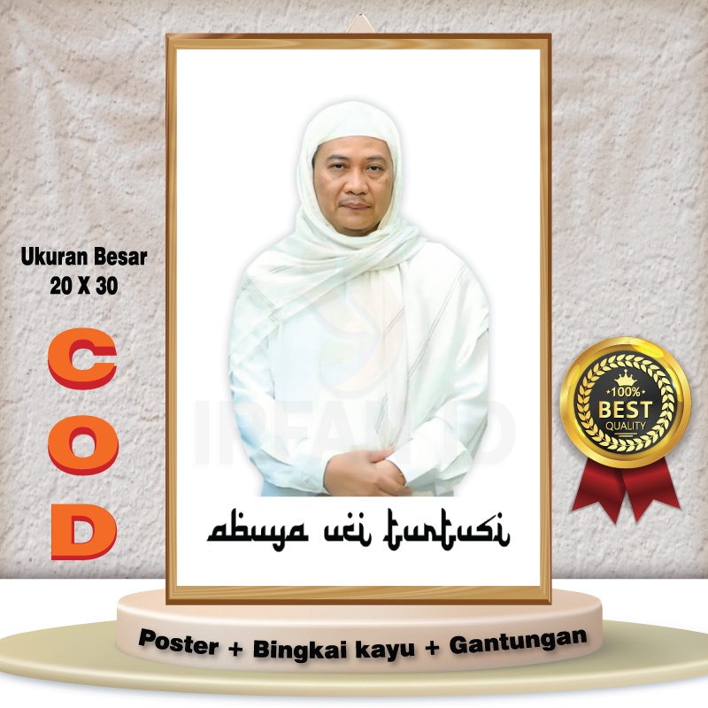 Jual Poster Kayu Mdf Abah Uci Cilongok Foto Abuya Uci Hiasan Dinding