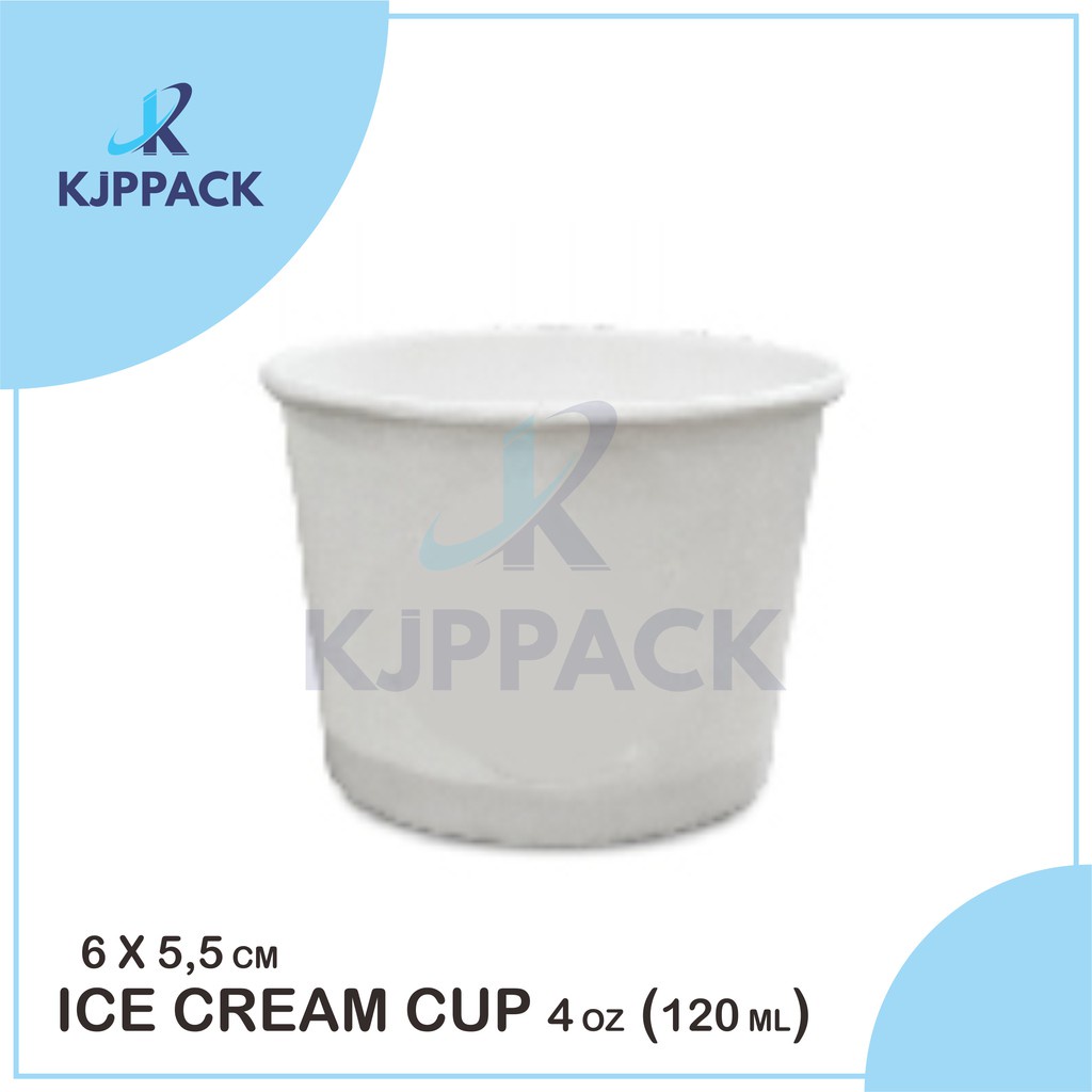 Jual Ice Cream Cup 4 OZ Kapasitas 120 ml Cup Gelato 1 scoop Shopee