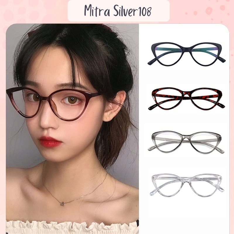 Jual [MS108] Kacamata Wanita Korea Cat Eye Ret…