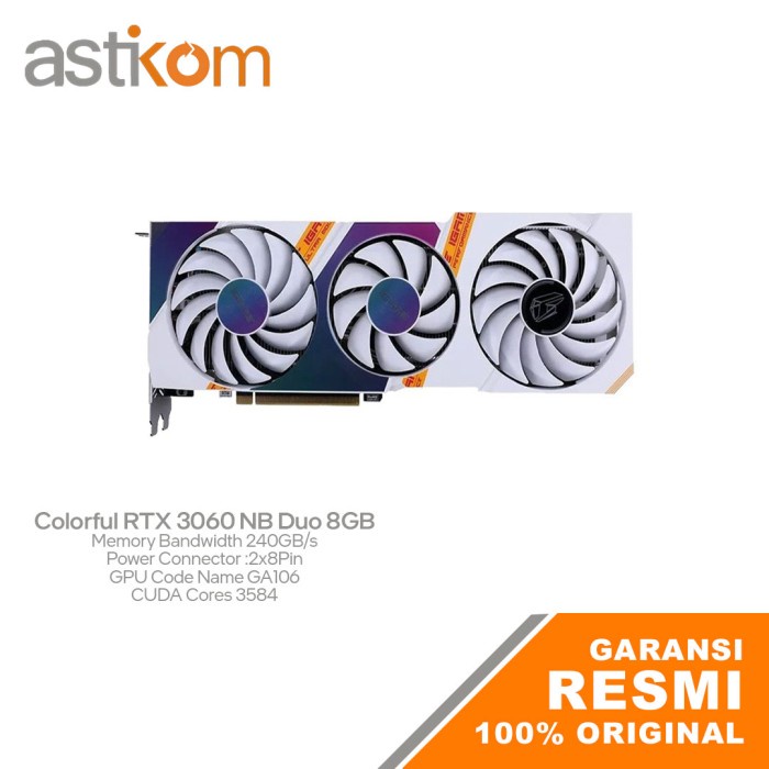 Jual VGA Colorful RTX 3060 IGAME ULTRA W OC 8G-V GDDR6 128bit HDMI ...