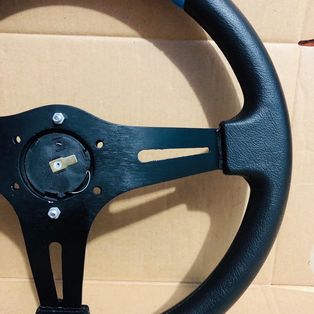 Jual Setir mobil racing ukuran 15 inci plat 3 warna full hitam | Shopee ...