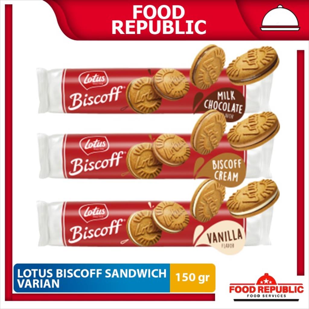 Jual Lotus Biscoff Biscuit Sandwich Cookies Cream Milk Chocolate