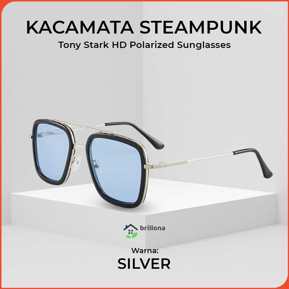 Jual Rbvturas Kacamata Tony Stark Steampunk Hd Polarized Sunglasses Shopee Indonesia