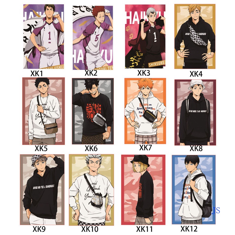 Jual Js Anime Jepang Haikyuu!! Angka Karakter ID IC Card Sticker PVC