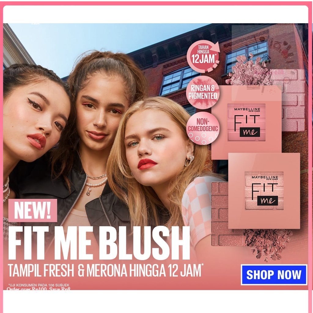 Jual Maybelline Fit Me Blush Make Up (Blush Untuk Wajah Lebih Cerah Dan ...