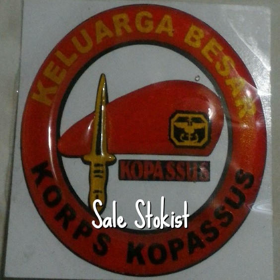 Jual Sticker Timbul Keluarga Besar Korps Kopassus Stiker Emblem