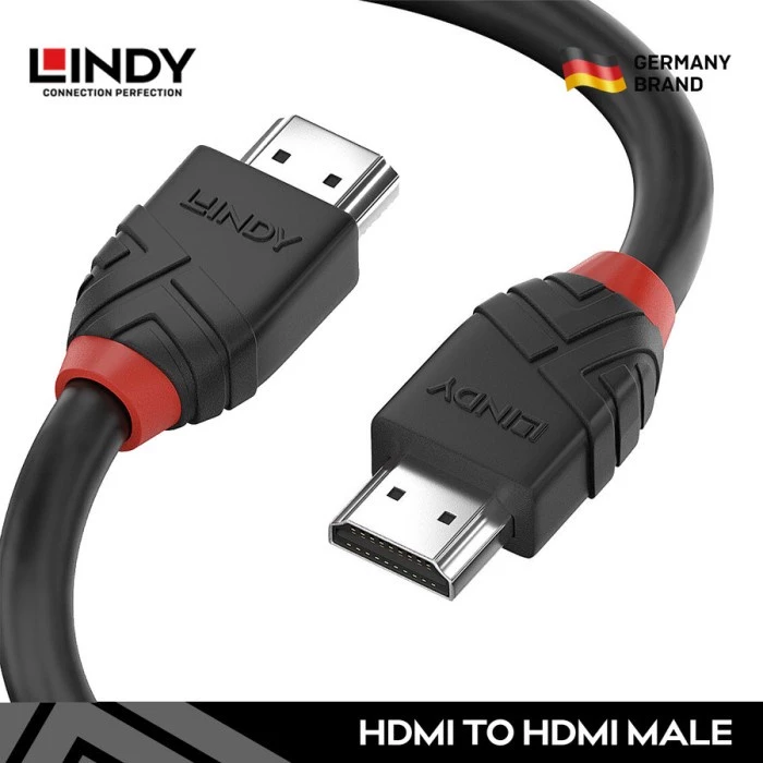 Kabel HDMI LINDY 1m 8K60Hz Dolby Atmos 48Gbps EARC PS4/PS5 Male To Male Black 36771