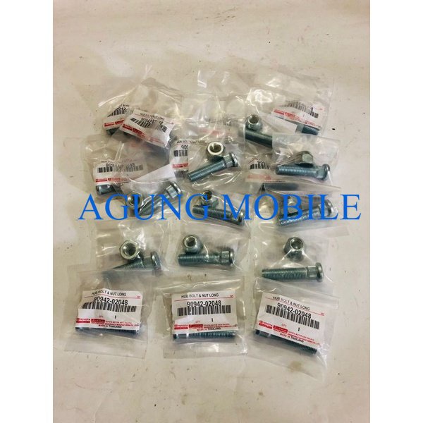 Jual BAUT RODA PANJANG / HUB BOLT & NUT LONG KIJANG INNOVA - 7K - HILUX ...