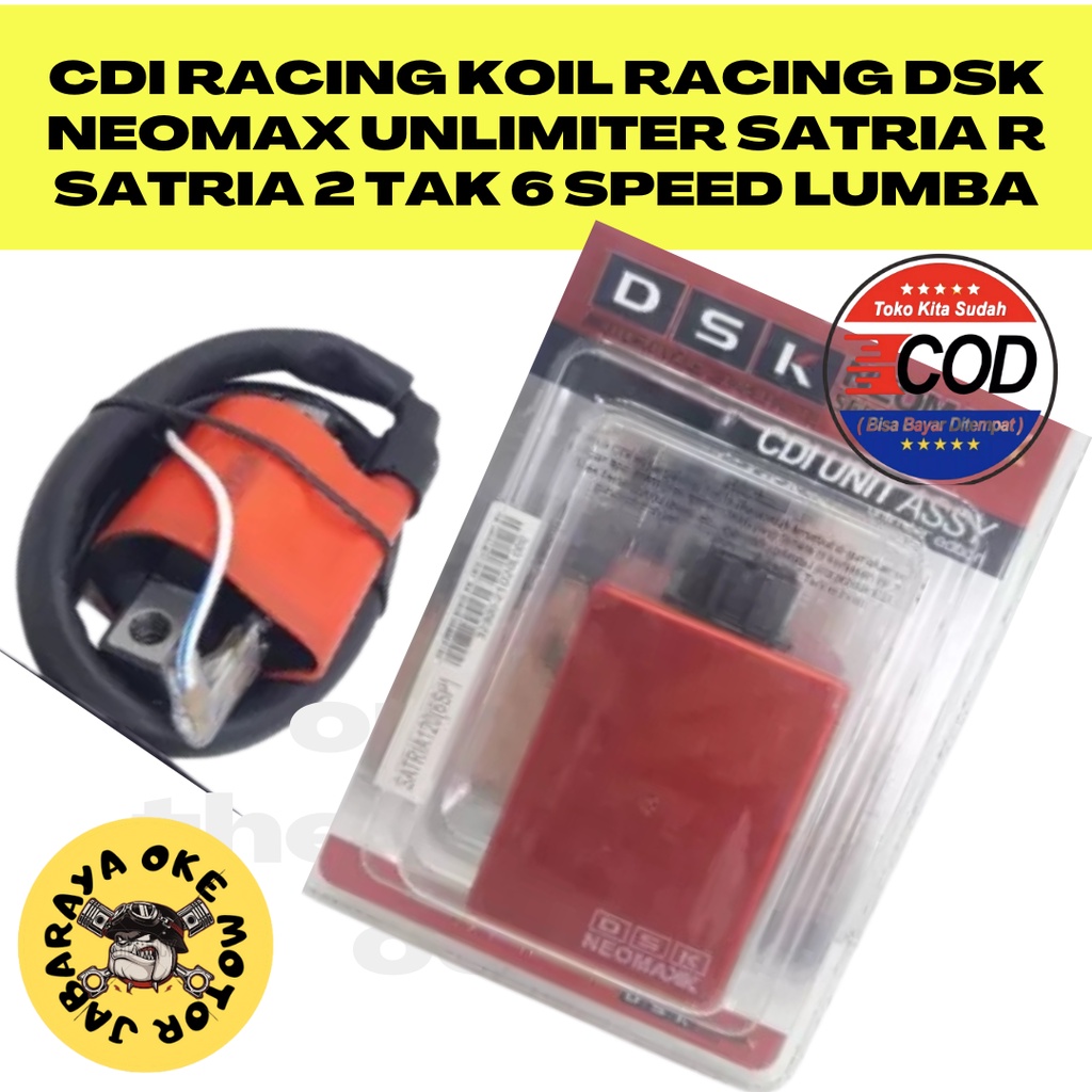 Jual CDI RACING DAN KOIL DSK NEOMAX UNLIMITER SATRIA R SATRIA 2 TAK 6 ...