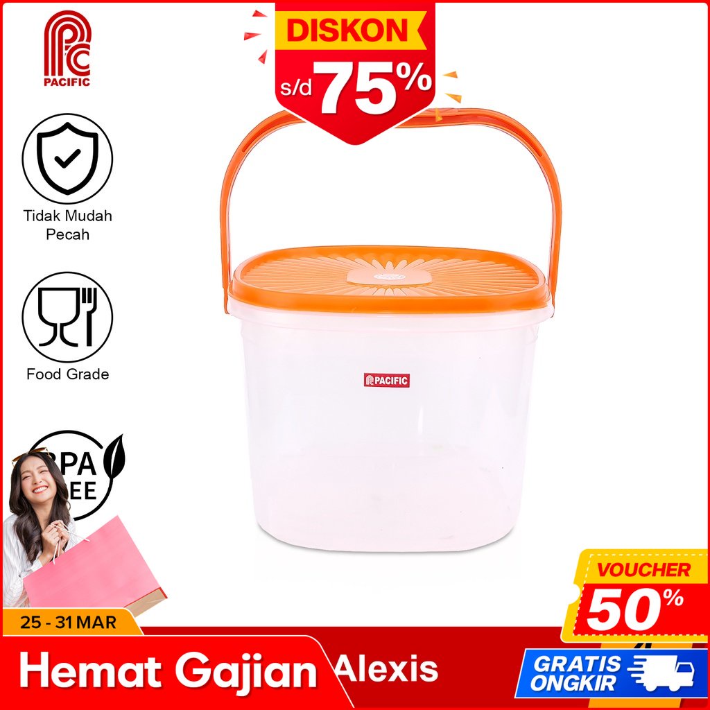 Jual Pacific Sealware Segi Toples Plastik Liter Alexis Food Container