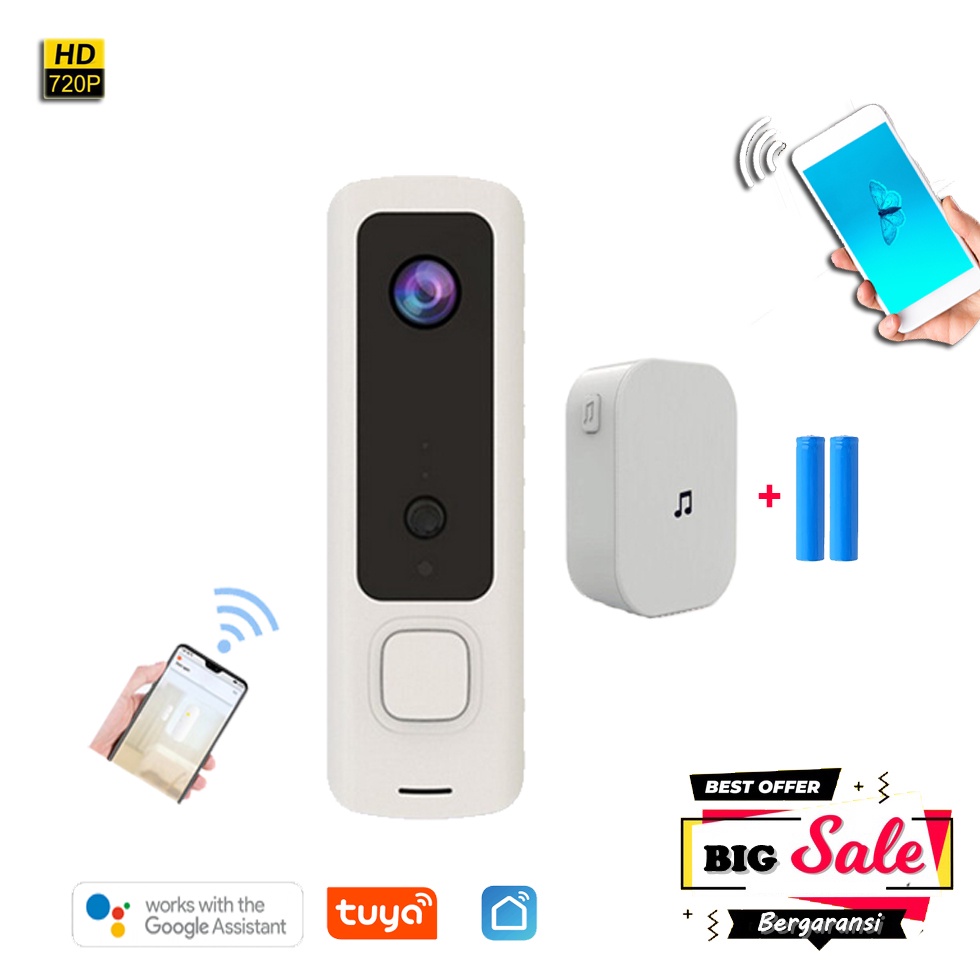Jual Bell Camera 720p / Bell Rumah wireless / Bell kamera / Bel / Cctv ...