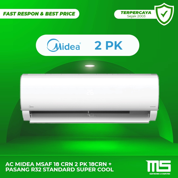 Jual AC MIDEA MSAF 18 CRN 2 PK 18CRN + PASANG R32 STANDARD SUPER COOL ...