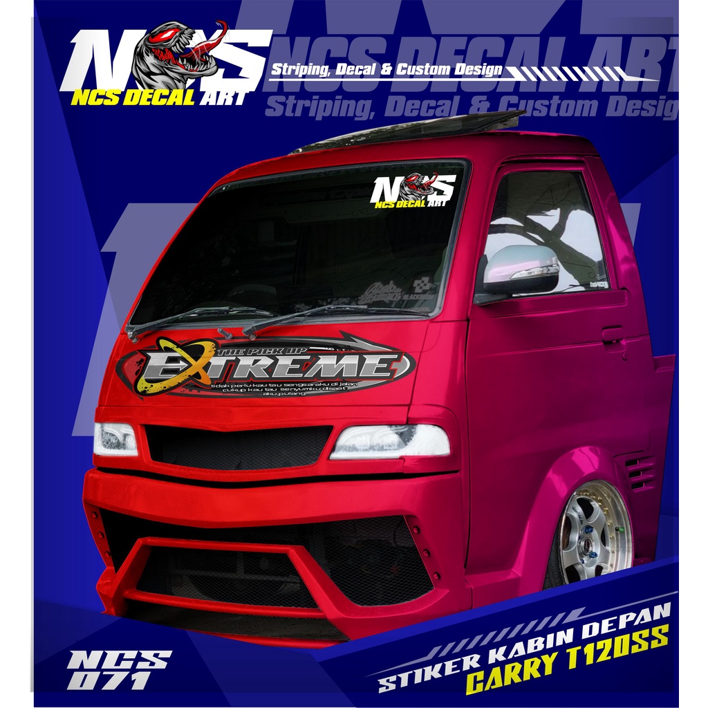 Jual Stiker Decal Kabin Depan THE PICK UP EXTRIME All Pick Up Pick Up ...