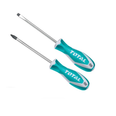 Jual TOTAL SCREWDRIVER SET/OBENG SET PLUS MINUS/SET 2PCS TOTAL ...