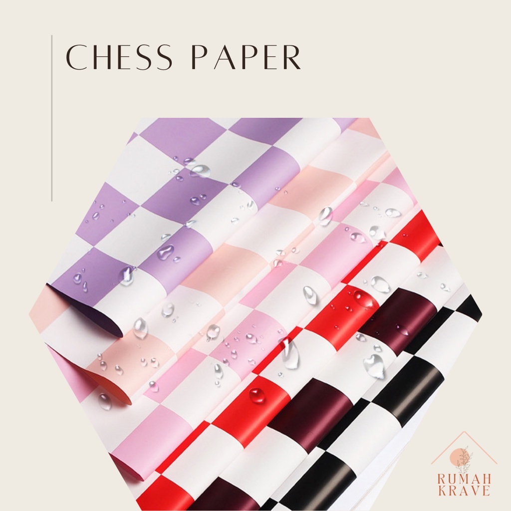 Jual RUMAH KRAVE - Chess Wrapping Cellophane Paper Kertas Buket Bunga ...