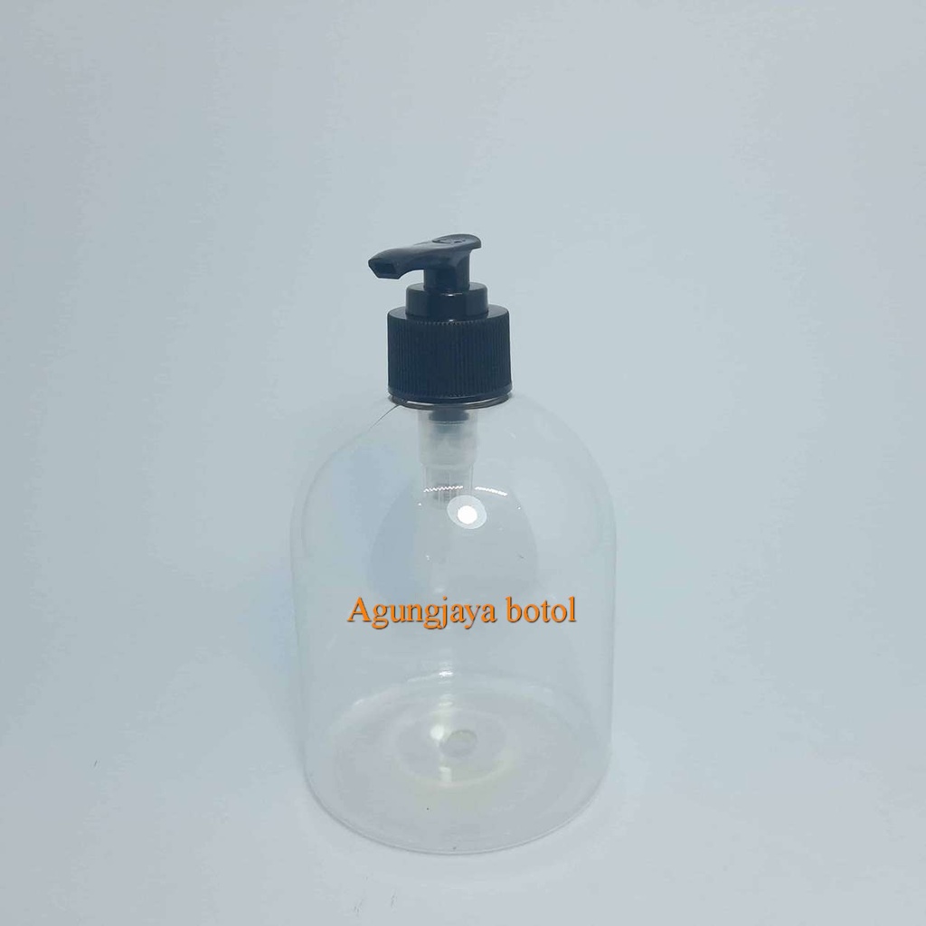 Jual Botol Pet 500 Ml Oval Natural Tutup Pump Lotion Neck 28 / Botol ...