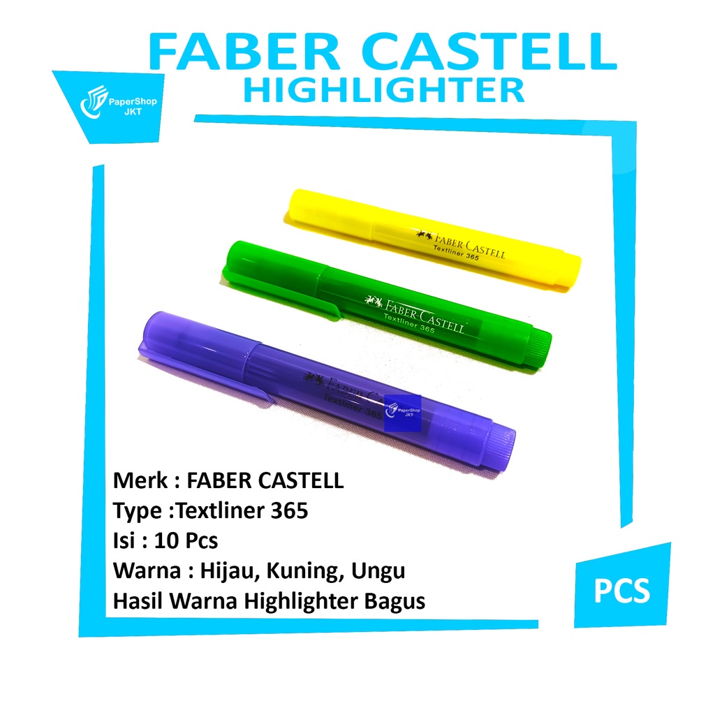 Jual Faber Castell - Highlighter Textliner 365 Translucent - Pcs ...