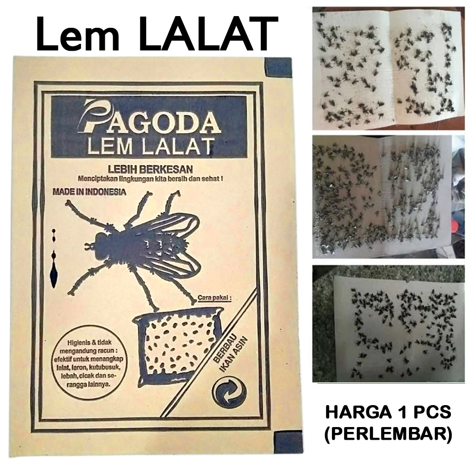 Jual Kertas Lem Perangkap Lalat Hama Serangga Papan Glue Pad Sekali