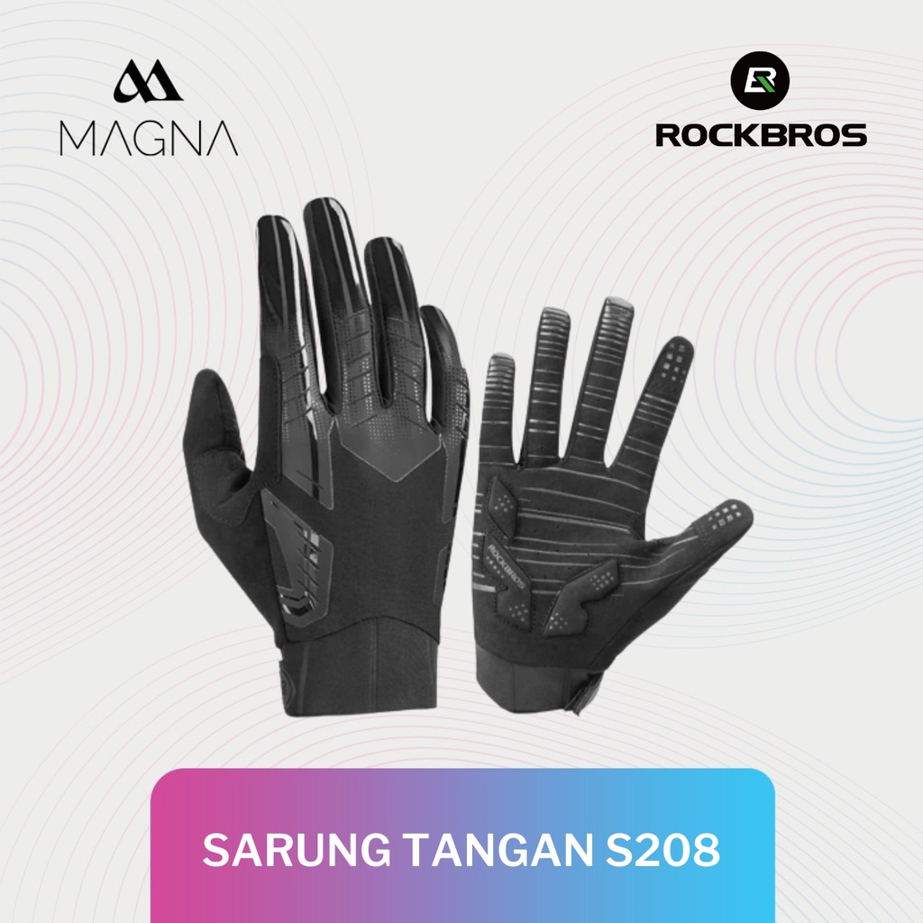 Jual Sarung Tangan Sepeda Rockbros S208 Hitam Glove Gowes Gym Motor ...