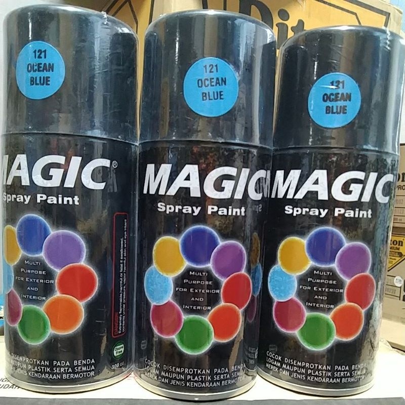 Jual cat semprot pilok pilox magic spray paint magic ocean blue 121 ...
