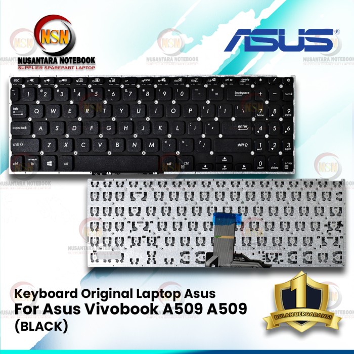 Jual Keyboard Original Laptop Asus Vivobook A509 A509 Black Shopee Indonesia