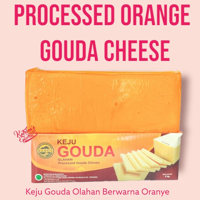 Jual 500 Gram Keju orange processed Gouda cheese mirip kraft cheddar